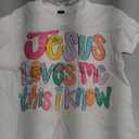 BINTEHGS Jesus Shirts for Kids Christian Graphic Tees for Girls Religious God Tshirts Inspirational Bible Verse Cute T-Shirts(White,4-5Years)