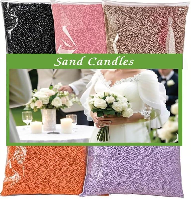 14oz Pearled Candles with Wicks,Wax Granules for Wedding, Christmas Decorations, Halloween & Thanksgiving - Candles Sand for DIY Enthusiasts & Home Decorators (Mix)