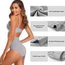 ASIMOON Tummy Control High Waisted Underwear for Women Cotton Plus Size Full Coverage Panties Ladies Briefs (M)