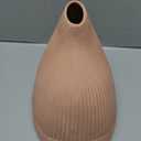 Ceramic Small Flower Vase Floral Container Modern Aesthetic Table Centerpiece Tabletop Ornament for Entrance Desk Housewarming Gift, Brown (Terracotta)