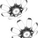 Adiding LED Garage Ceiling Lights 2 Pack w/ 8+1 Adjustable Panel, Super Bright 28000LM Deformable Basement Light Bulb Fixture Screw in E26 Socket Base for Indoor Workshop Attic Gym Bay Laundry Utility