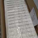 Over The Toilet Storage with 2 Baskets, 4-Tier Bamboo Organizer Rack with Paper Holder & 4 Hooks & Waterproof Feet Pad, Freestanding Shelf for Bathroom(White)