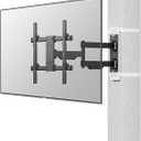 CondoMounts CLMTVA1144 Full Motion Small Pillar | Gazebo TV Mount | Round & Square TV Post Mount | NO Drill | Holds 80lbs | Fits 32-in. to 70-in. | Fits 4-in. to 12-in. Post | White Strap