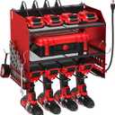 TLGREEN Wall-Mount Tool Charging Station, 4 Drill Holders, 8 Outlets