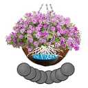 Kindo Gindo 8 Pack 6.7” 3-in-1 Plant Saucers Trays for Indoor Outdoor Flower Planter Pot Heavy Duty Plastic Water Drip Catcher PanSelf Watering Planter Insert Devices for Hanging Basket