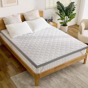 Extra Firm Mattress Topper Full Size 3 Inch, Pain Relieving Foam Bed Topper for Extra Support, High-Density Foam Mattress Pad with Removable Cover, No Smell, CertiPUR-US Certified, 75'' x 54''