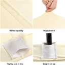 BDDC Table Covers for 8 Foot Tables, Ivory Washable and Wrinkle Resistant Stretch Tablecloths Rectangle 8ft for Events, Wedding, Banquets, Parties