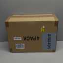 CTSNSLH 4 Tier Plastic Storage Bins and Boxes Organizer - Stackable with Lids for Bedroom, Living Room, Office - Foldable Containers (White)