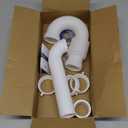 Flexible P Trap for Bathroom Sink, Flex Drain Pipe for Bathroom Sink Drain Kit and Kitchen Sink Drain Kit, 1-1/2" or 1-1/4" Expandable Sink Trap, Slip Joint or Direct Connection 1/2 Inch P Trap Kit