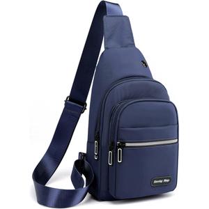 Seoky Rop Sling Bag Crossbody Backpack for Men Women Multipurpose Chest Shoulder Bag for Travel Hiking Daypack Blue (Medium)