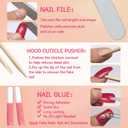 2 x 288PC Short Press on Nails Square Fake Nails Press ons with Glue&Adhesive Tabs, 12 Sizes Glossy&Matte Acrylic Nails Press on Nails Pack Glue Nails Short Stick Nails XS Artificial Fingernails