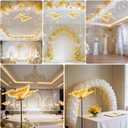 18.3" Wedding Butterfly LED Floor Lamp, 25W 12V Hanging White Butterflies Creative Ceiling Lamp,Realistic Swinging Butterfly,Romantic Wedding Party Fixture(1PCS, Warm Light)