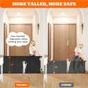 Pawtners Retractable Baby Gates Extra Wide, 41" Tall Extends up to 71" Wide, Dog Gate Indoor for Stairs, Pet Gate with Support Rods for Doorways Hallways Indoor & Outdoor-Black