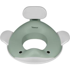 Kindsgut Whale Potty Training Seat for Toddlers Kids Toilet Seat with Backrest, Non-Slip, Fits Round & Oval Toilet Seats, Designed in Germany, Pistachio