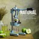 Zulay Kitchen Cast-Iron Orange Juice Squeezer - Heavy-Duty, Easy-to-Clean, Professional Citrus Juicer - Durable Stainless Steel Lemon Squeezer - Sturdy Manual Citrus Press & Orange Squeezer (Blue)