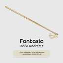 Fantasia Cafe Decorative Window Curtain Rod, 28"- 48" Adjustable Width, 7/16" Diameter, 3/4" Projection - Brass with Matching Finials - Easy to Install Telescoping Rod - Brackets & Hardware Included