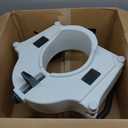 Drive Medical 2-in-1 Raised Toilet Seat with Removable Padded Arms - Elevated Bathroom Safety Support - Secure Locking Attachment - Easy Height Assistance - Durable Construction, Standard Toilets