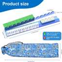 17.5 Inch Scalloped Acrylic Mahjong Racks with Magnetic Pushers, 4 Colors