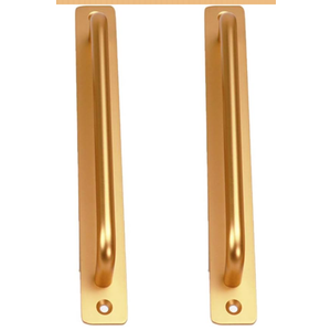 2 Pcs Door Handles Aluminum Alloy Pull Push Door Handles with Metal Plates Sliding Door Pull Heavy Duty Pull Handle Hardware for Cupboard Cabinet Garage Shed Barn Gate