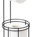 iDesign Weston Stand with Shelf, Matte Black Toilet Paper Holder