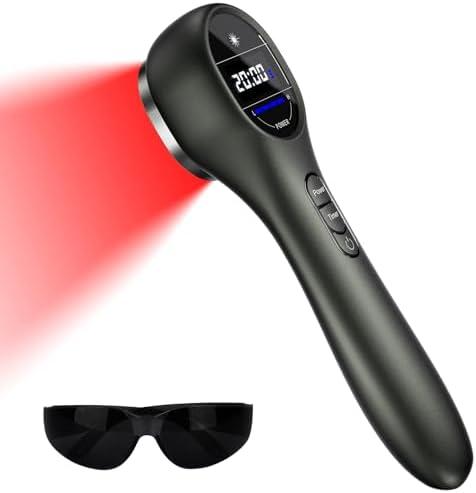 Anyork Red Light Therapy Device for Body, Near Infrared Light for Joint Muscle PainReIief with LED Display (3 x 808nm +14 x 650nm)