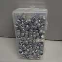 3 x 90Pieces M8-1.25mm Nylon Lock Nuts,SpzcdZa 304(A2-70) Stainless Steel LockNuts for Industrial and Construction Fasteners;Standard Metric Thread Nylock Nuts