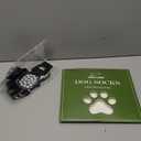 EXPAWLORER Anti Slip Dog Socks to Prevent Licking Paws, Shoes for Hot Pavement, Dog Booties for Senior Dogs, Traction Control Boots & Paw Protectors for Hardwood Floors Black&Grey (Medium (4 Count))