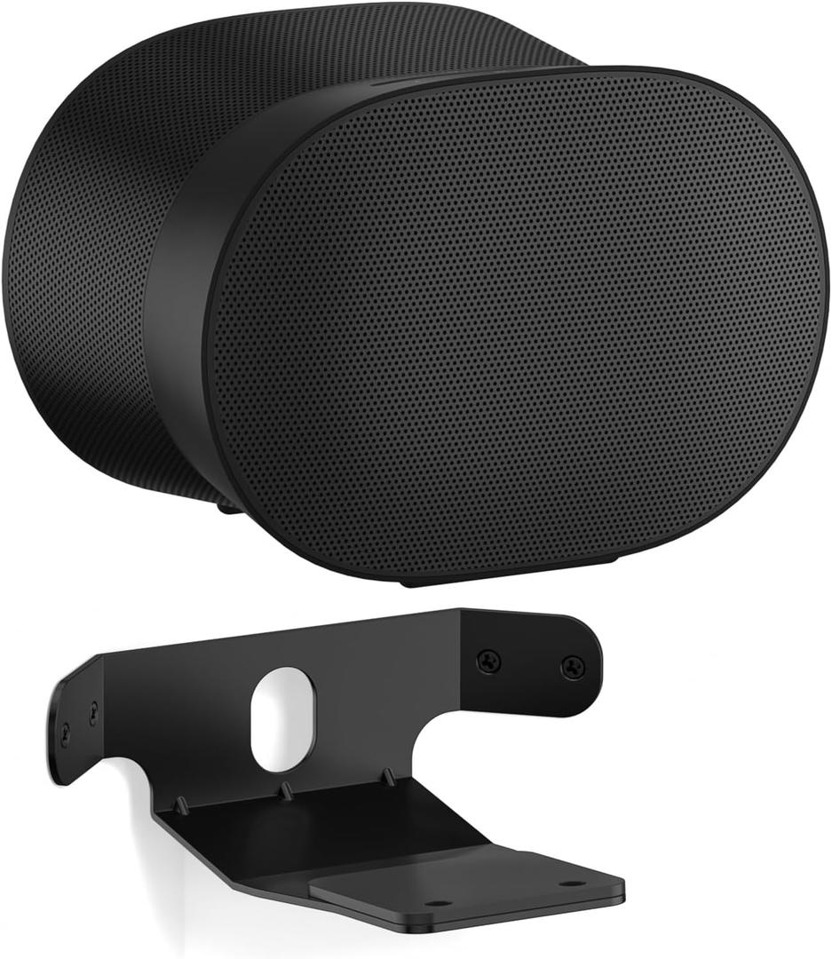 Heavy-Duty Speaker Mount for Sonos Era 300 Corner Wall Mount Bracket, Low Profile Wall Mount for Sonos Era 300 Speaker Corner Mount Easy to Install, Black (Coner Wall Mount-1 Pack)