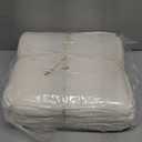 Amlie Home Reversible Waffle Weave Throw Blanket, Chenille Knit with Warm Sherpa, Soft Cozy Blanket for Couch, 50"x60", Ivory