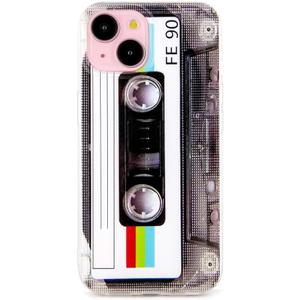 Case for iPhone 15 Matte Finish Heavy Duty Soft Back Cover with Reinforced Corners TPU Soft Bumper Retro Cassette Tape Case Compatible with iPhone 15