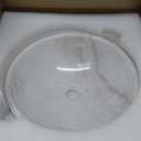 KRAUS Elavo Round Vessel White Porcelain Ceramic Bathroom Sink, 16 inch KCV-141