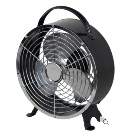 Cool Works Retro Drum Fan - Black 6in.