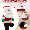 Christmas Golf Club Covers, Fun Plush Headcovers with Soft Protection for Fairway Wood Clubs, Festive Golf Gift for Men and Women (Santa)