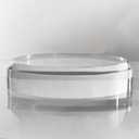CiaoHER 2in Thickness Acrylic Disc Display Block Clear Polished Round Pedestal Stand Riser (10'' x 2'')