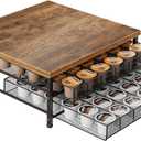 Coffee Pod Holder for K Cup Holder Drawer, 2 Tier Sliding Baskets Coffee Pod Drawer for Counter, 72 Capacity Coffee Pods Organizer Cups Capsule for Coffee Station, Black