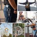 Large Carabiner Clip Hooks, 4pcs 4 inch Carabiners Heavy Duty, 304 Stainless Steel Spring Snap Hook Fits Camping Hanging Hiking Weight Lifting, Metal Clips for Rope or Chain