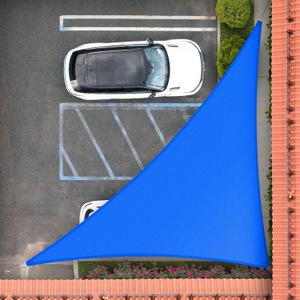 Royal Shade 16' x 16' x 22.6' Blue Right Triangle Sun Shade Sail Canopy Outdoor Patio Fabric Screen Awning RSTAPRT16 - UPF50+ 95% UV Blockage, Heavy Duty, Water & Air Permeable (We Make Custom Size)