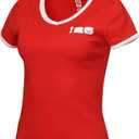 Outerstuff FIFA World Cup 2026 Womens Event Short Sleeve V-Neck Baby Tee, Red, Small