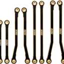 INJORA Black Coating Brass High Clearance Chassis Links for 1/18 RC Crawler Redcat Ascent-18 Upgrade