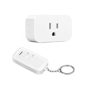 DEWENWILS Indoor Remote Control Outlet, Wireless Remote Light Switch, No Interference Remote Outlet Switch, No Wiring, 15A/1875W, 100ft RF Range, Compact Design, Programmable