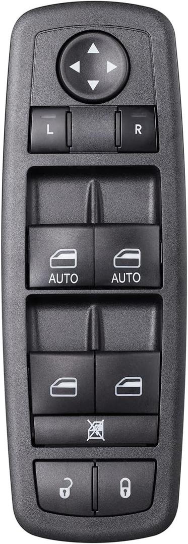 Master Power Window Switch Drive Side for 2011-2013 Jp Grand Cherokee, 2011 Dodge Durango, Door Lock Window Switch Control Assembly - 68030823AB 68030823AC 68030823AD 68030823AE 901516 1S14272-11 PINS