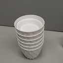 5 inch Plant Pots for Indoor Outdoor Plants, 6 Pack Thick Nursery Pots with Drainage Holes and Saucers, 3D Modern Wave Texture Small Plastic Planter Flower Pots for Succulent, Herb, White