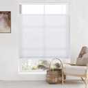 LazBlinds Top Down Bottom Up (TDBU) Cordless Cellular Shades, Light Filtering Honeycomb Shades Thermal Insulation Noise Reduction Blinds for Windows, 32" W x 64" H, White (White - Light Filtering)