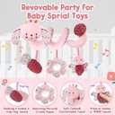 TSYAN Car Seat Toys for Babies 0-6 Months Boy,Baby Spiral Hanging Plush Activity Toys Thank You Gifts for Newborn 0 3 6 9 12 Months Baby Boys Girls