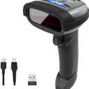 NETUM Wireless Barcode Scanner, 2 in 1 2.4G Wireless & USB Wired 1D Laser Barcode Reader Handheld Bar Code Reader Cordless Rechargeable Bar Code Scanner for Computer MAC Laptop (NT-1698W)