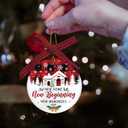 New Home New Beginning 2024 Christmas Ornament, Ceramic Ornament Housewarming Gift for Couple Family, Housewarming Gifts for New House, House Warming Gifts for New Home Owner