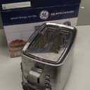 GE 2 Slice Stainless Steel Toaster, Extra Wide Slots for Toasting Bagels, Breads, Waffles & More, 7 Adjustable Shade Settings, Removable Crumb Tray, Countertop Kitchen Essentials, 850 Watts