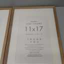 11x17 Oak Picture Frame, Solid Oak 11x17 Poster Frame with Mat to 8x12(Openning Size is 7.5x11.5), Natural Wood 17x11 Frames for Wall, Set of 3, 11x17 in - 3P