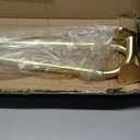 Brass Curtain Rods 2 Pack, 28-48 Inch Room Darkening Wrap Around Design, 3/4 Inch Diameter Single Adjustable Blackout Curtains Rod