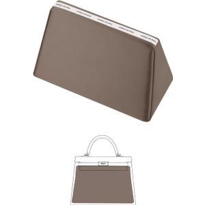 Purse Pillow Insert for Kelly 32 Bags, Satin Handbag Filler for Luxury Bags, Soft Purse Inner Pillow with Memory Foam for Handbag Storage (Etoupe Grey, KE 32 Sellier)